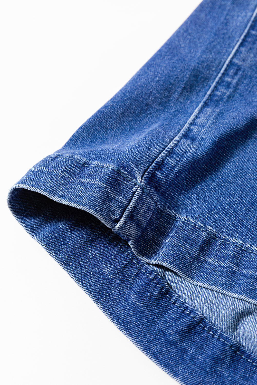 Dark Blue Mineral Wash Wide Leg Denim Overalls