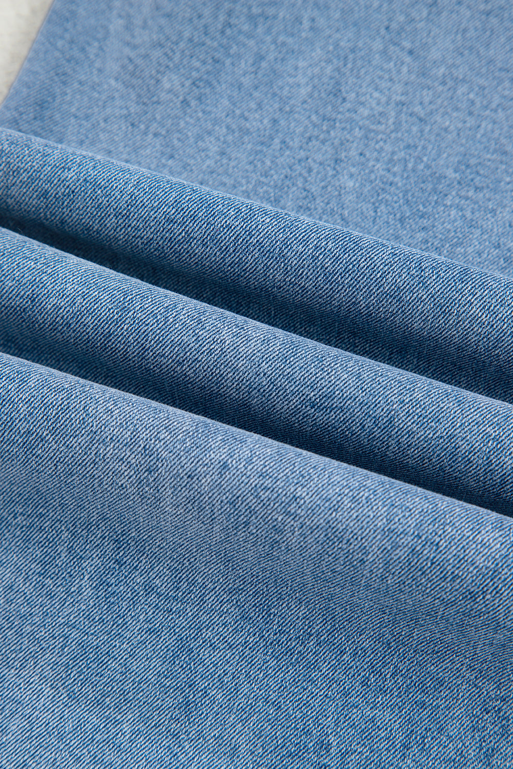 Beau Blue Western Washed Bow Knot Sash Wide Leg Jeans