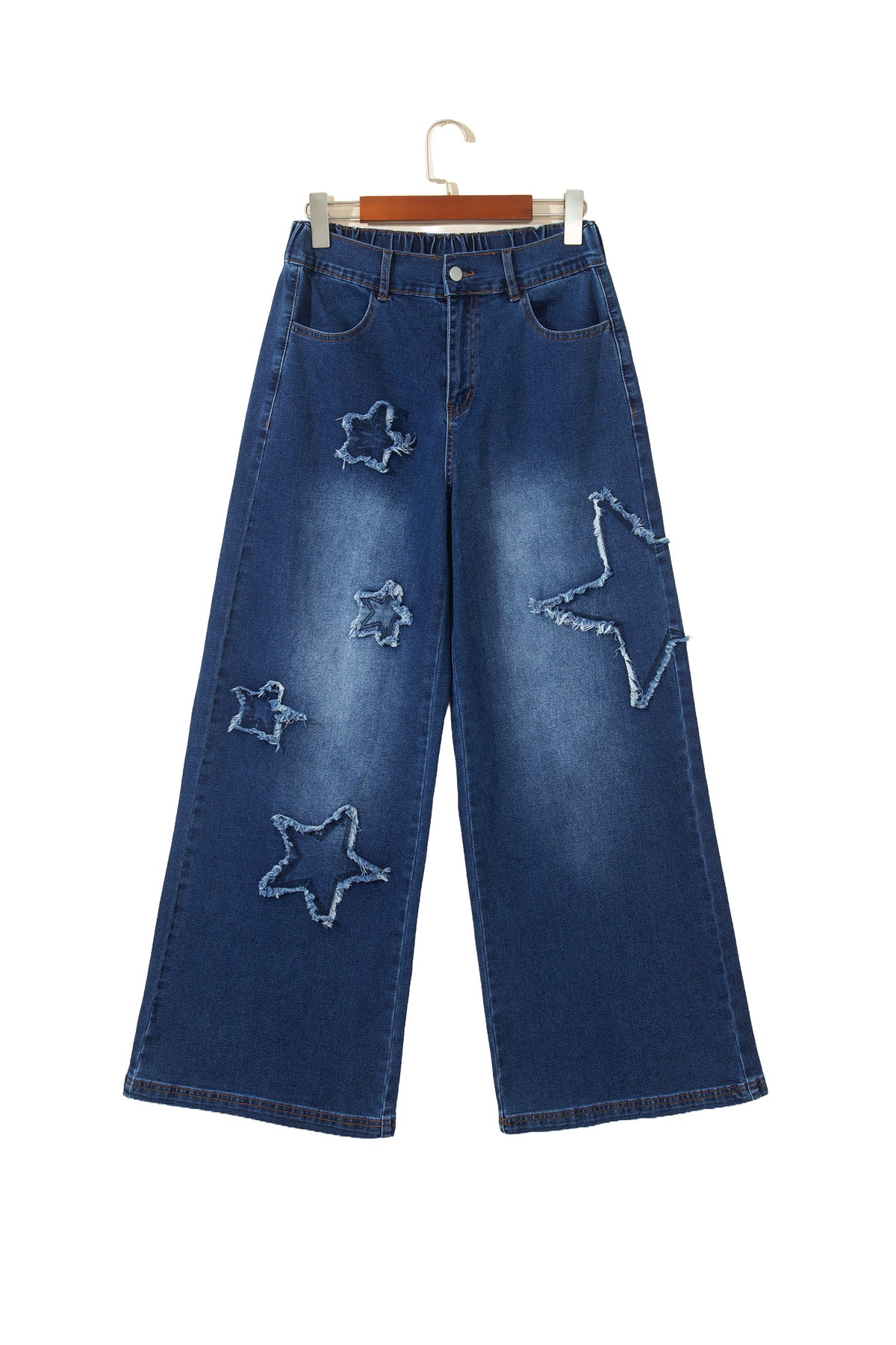 Women's Blue Star Wide Leg Jeans Size 4 to 16