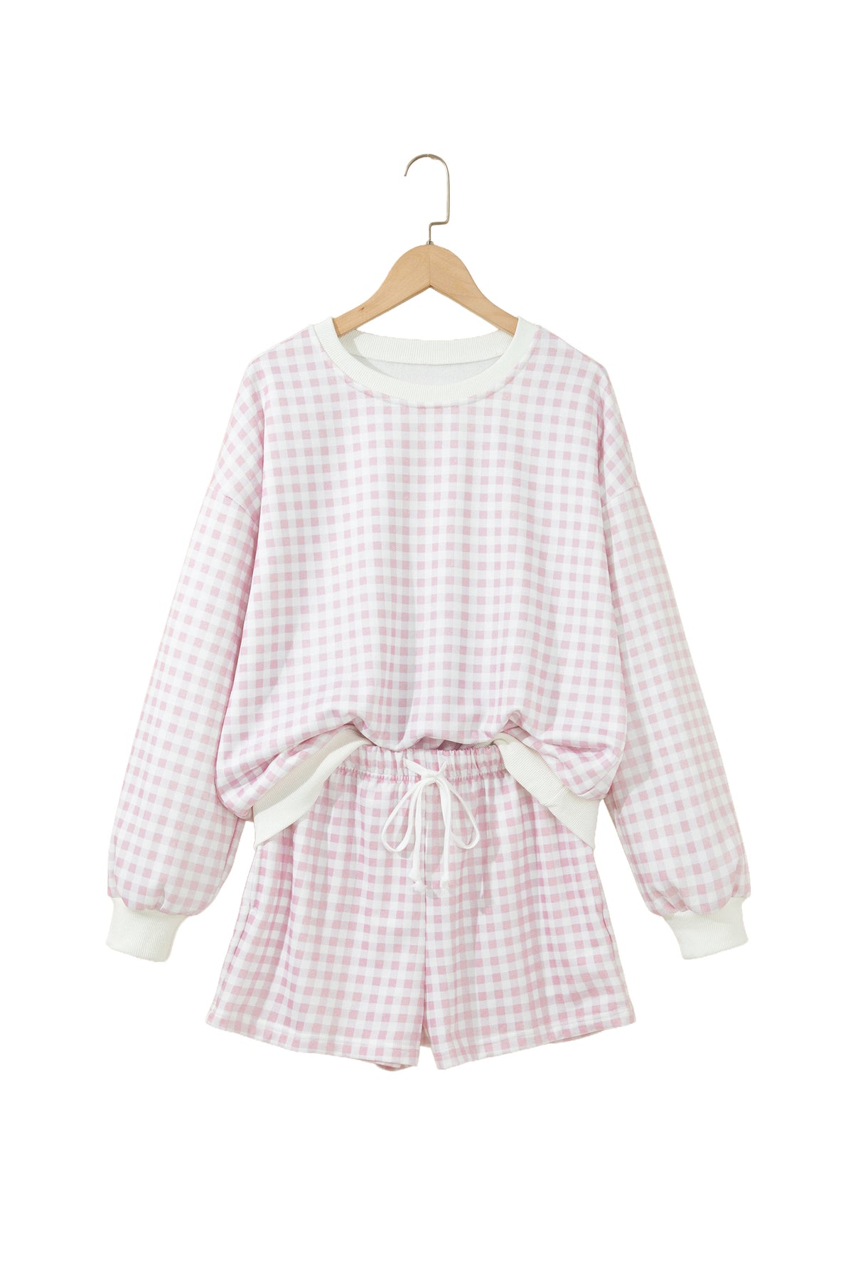 Womens Plaid Matching Shorts Set S to XL