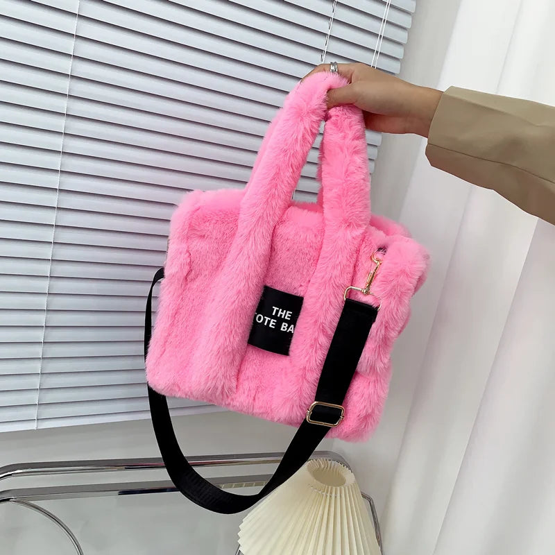 Designer Faux Fur Luxury Plush Shoulder /Cross-body Bag