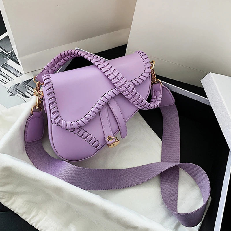 Fashion Saddle Women's Bag One Shoulder Handle Bag