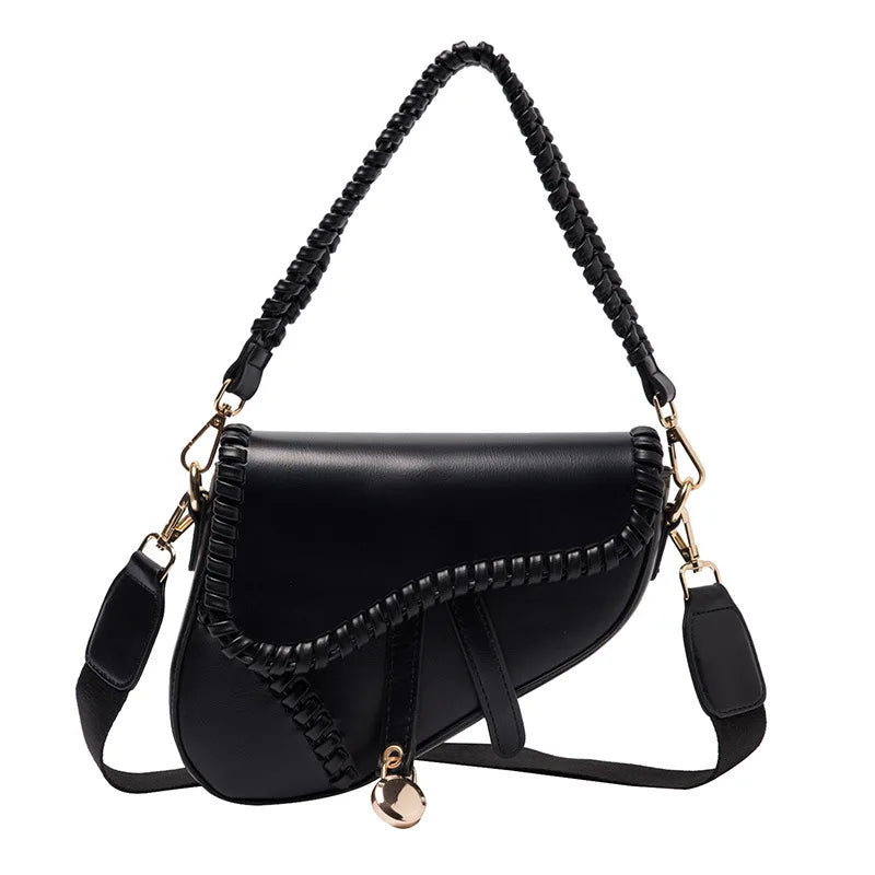 Fashion Saddle Women's Bag One Shoulder Handle Bag