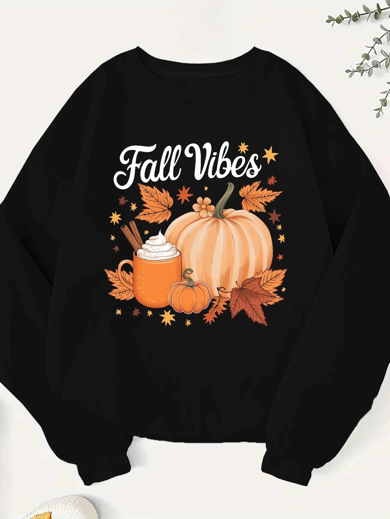 Autumn Printed Women's Round Neck Fashion Pullover. S-3X