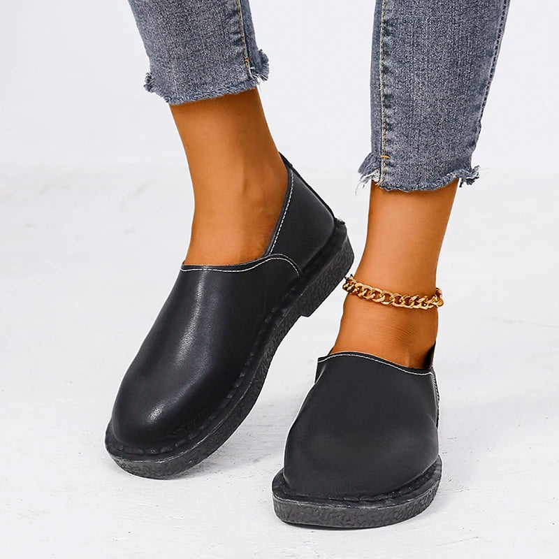 Women Genuine Leather Loafers Mixed Colours Spring Moccasins Casual Shoes