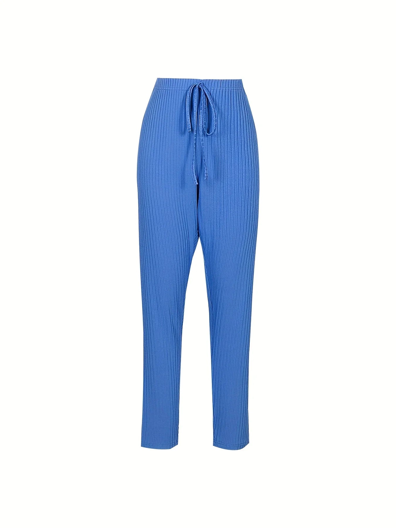 Plus Size Women's Stretch Casual 2 Piece Set Ribbed Casual Top Long Solid Colour Cardigan
