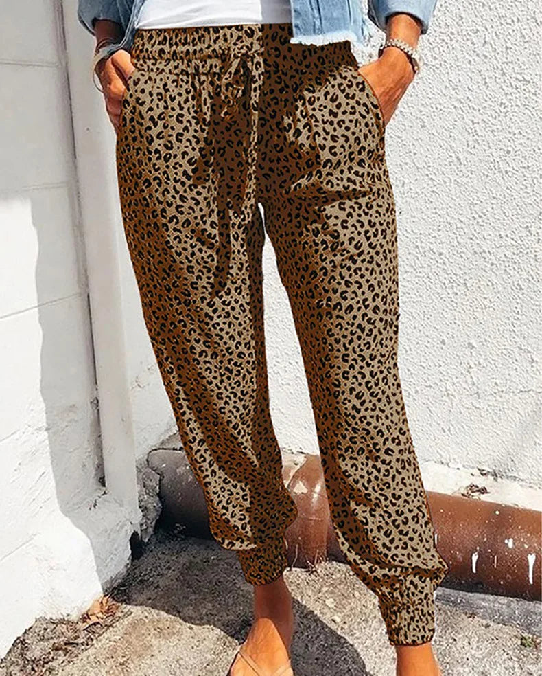 New European Women's Loose Print Casual Pants. S-3x