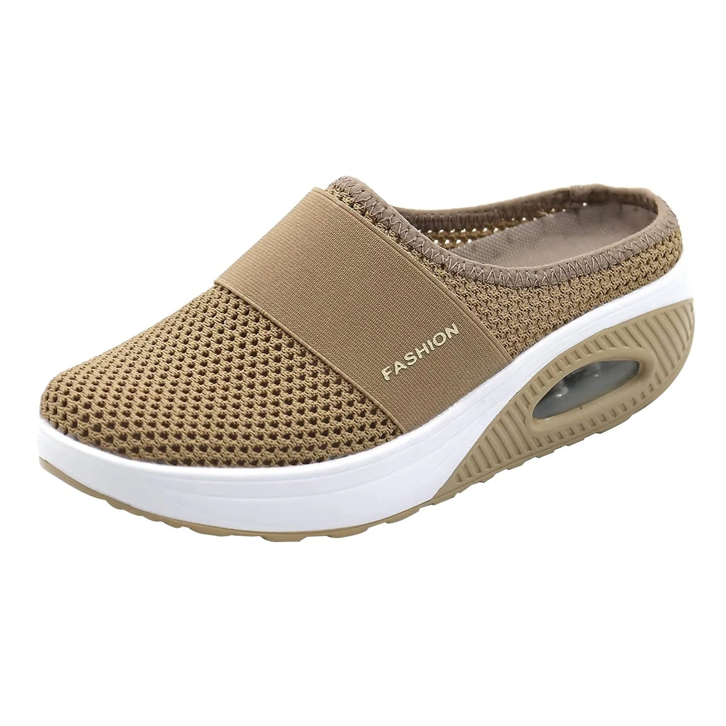 Slip-On Women's Walking Sandals,Breathable Mesh Casual Breathable With Arch Support And Thickened Soft Sole.