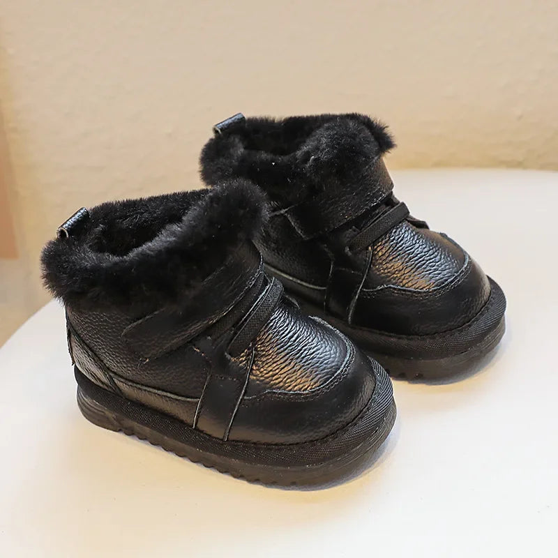 Quality Toddler Baby Plush Warm First Walkers 0-3years Infant Kids Soft Bottom Non-slip