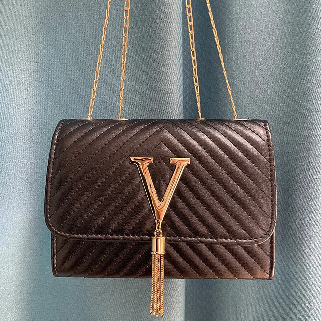 Thread Luxury Handbag Shoulder Bags Brand Sequined Tassel Clutch Small Bag and Purse /Cross-body Bag