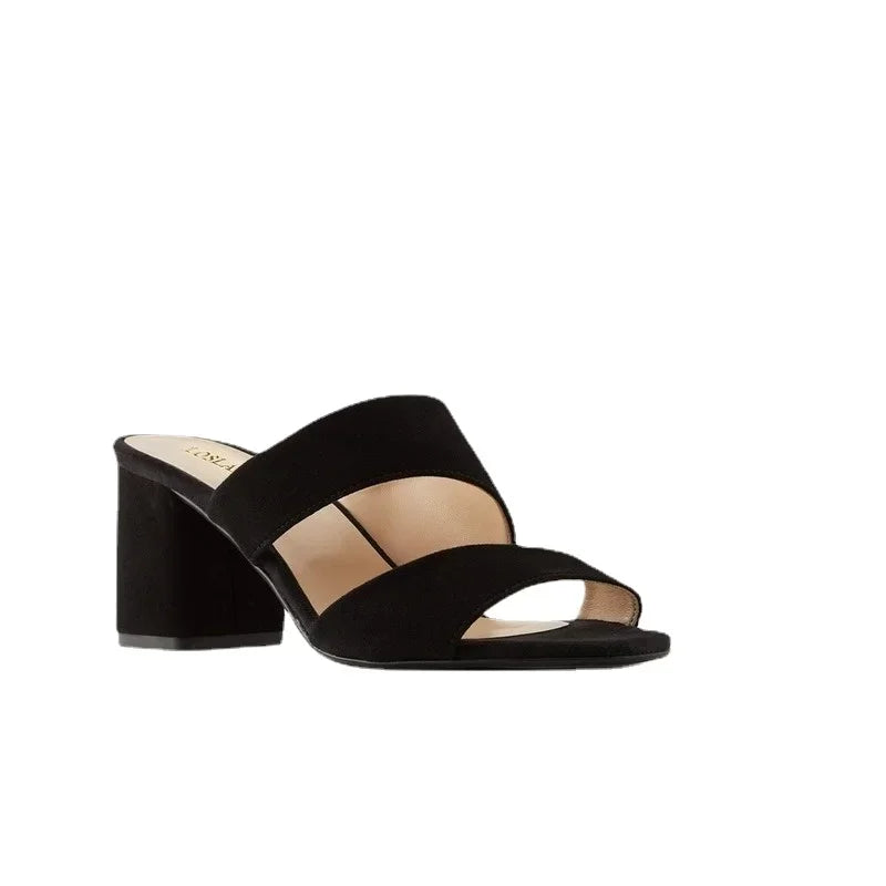 Summer Women's Fashion Sexy Open Toe Thick Heel Sandals Wedding Party Shoe