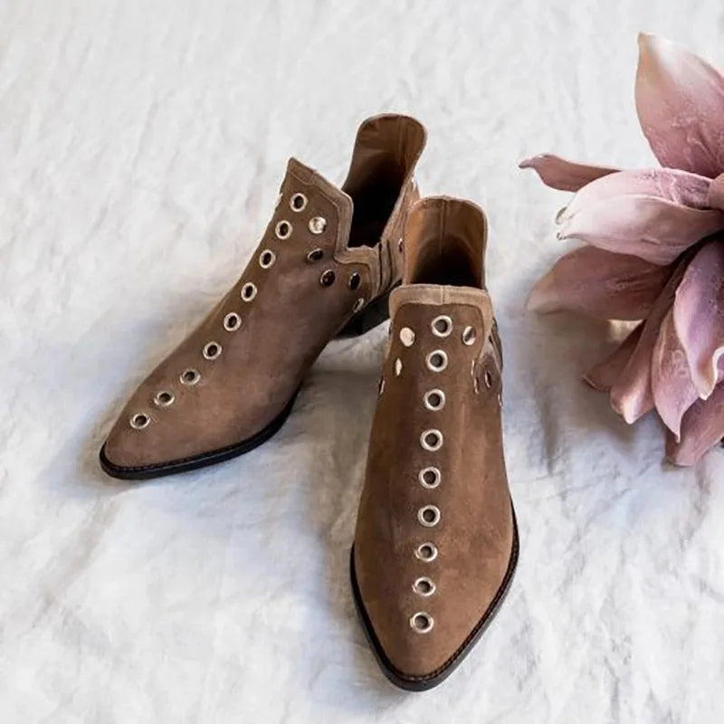 Designer Women's Ankle Boots High Quality Pointed Trendy 2025 New Ankle Boot