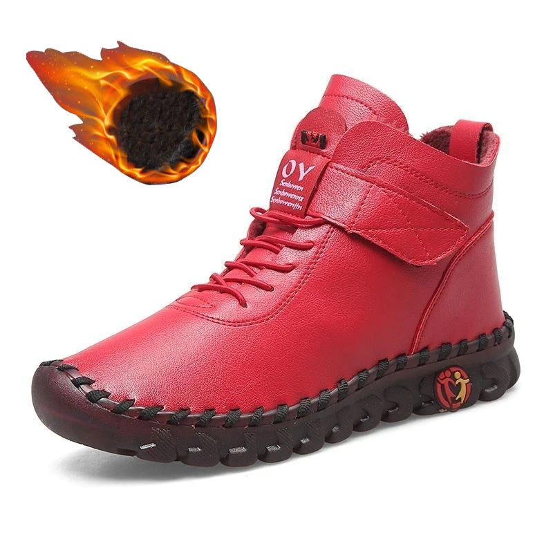 New All Season Women's Synthetic Leather Wedge Booties