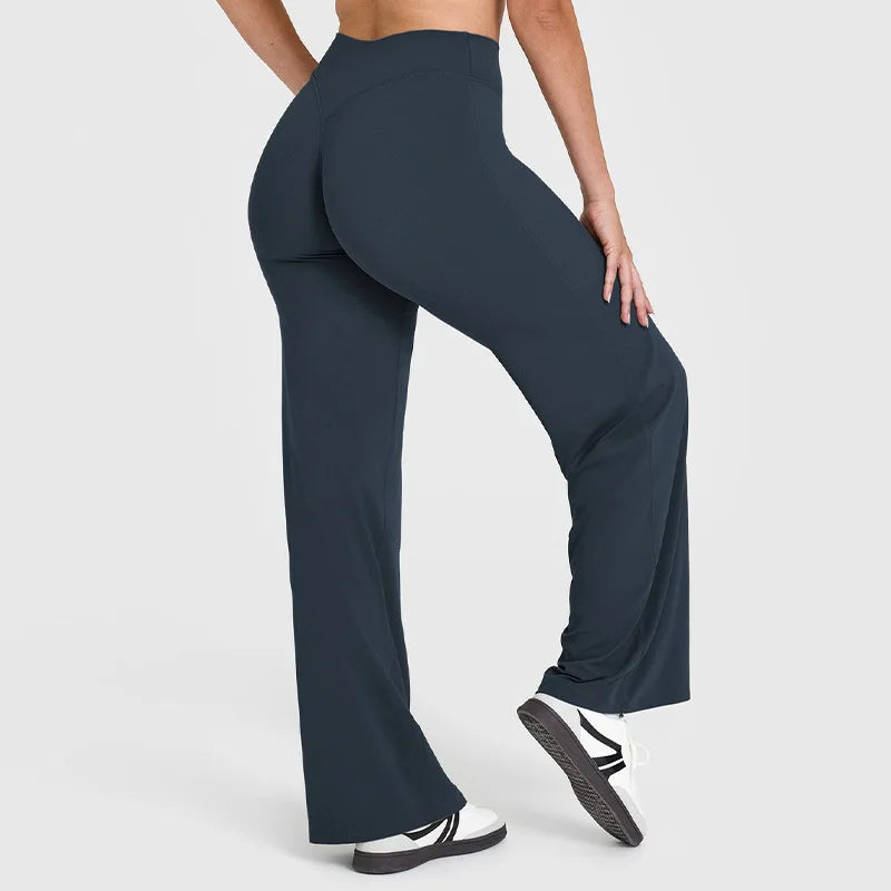 Women's Butter Soft Yoga Pants - Straight Leg Naked Feel Workout Trousers