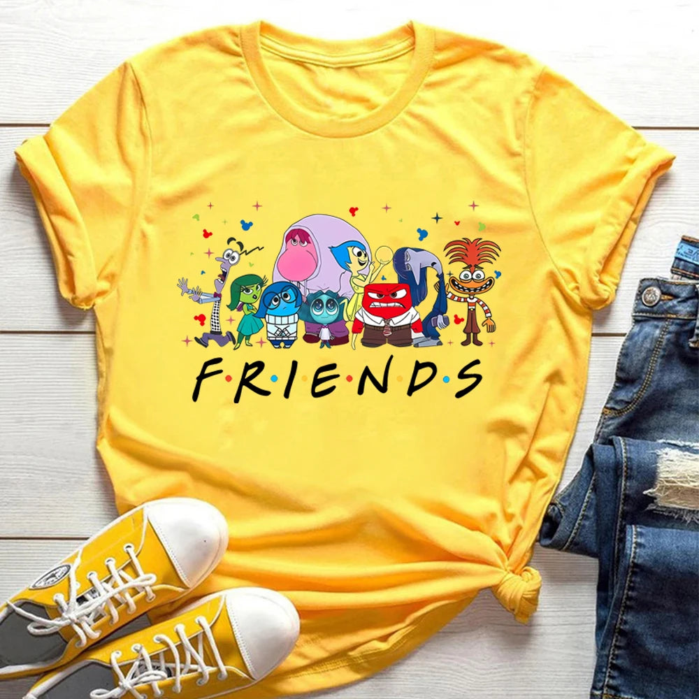 Funny Friends Inspired Anxiety Sadness Anger Graphic Tee Mental Health Shirt Halloween Party Top. S-3X