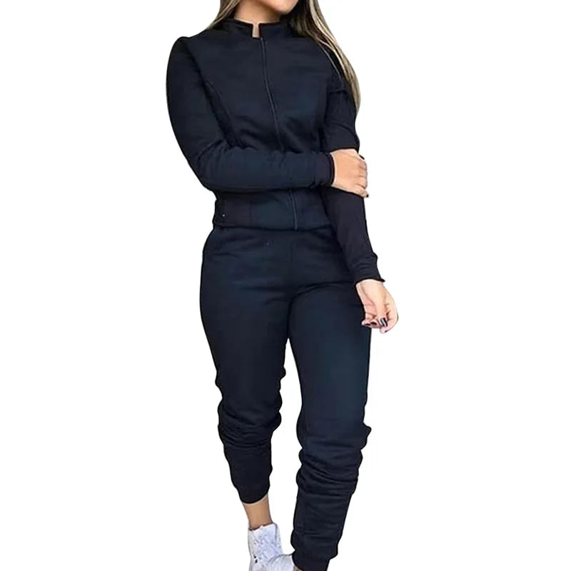2 Pieces Set Street Snap Recreational two-piece Outfit Sports Set. S-XL