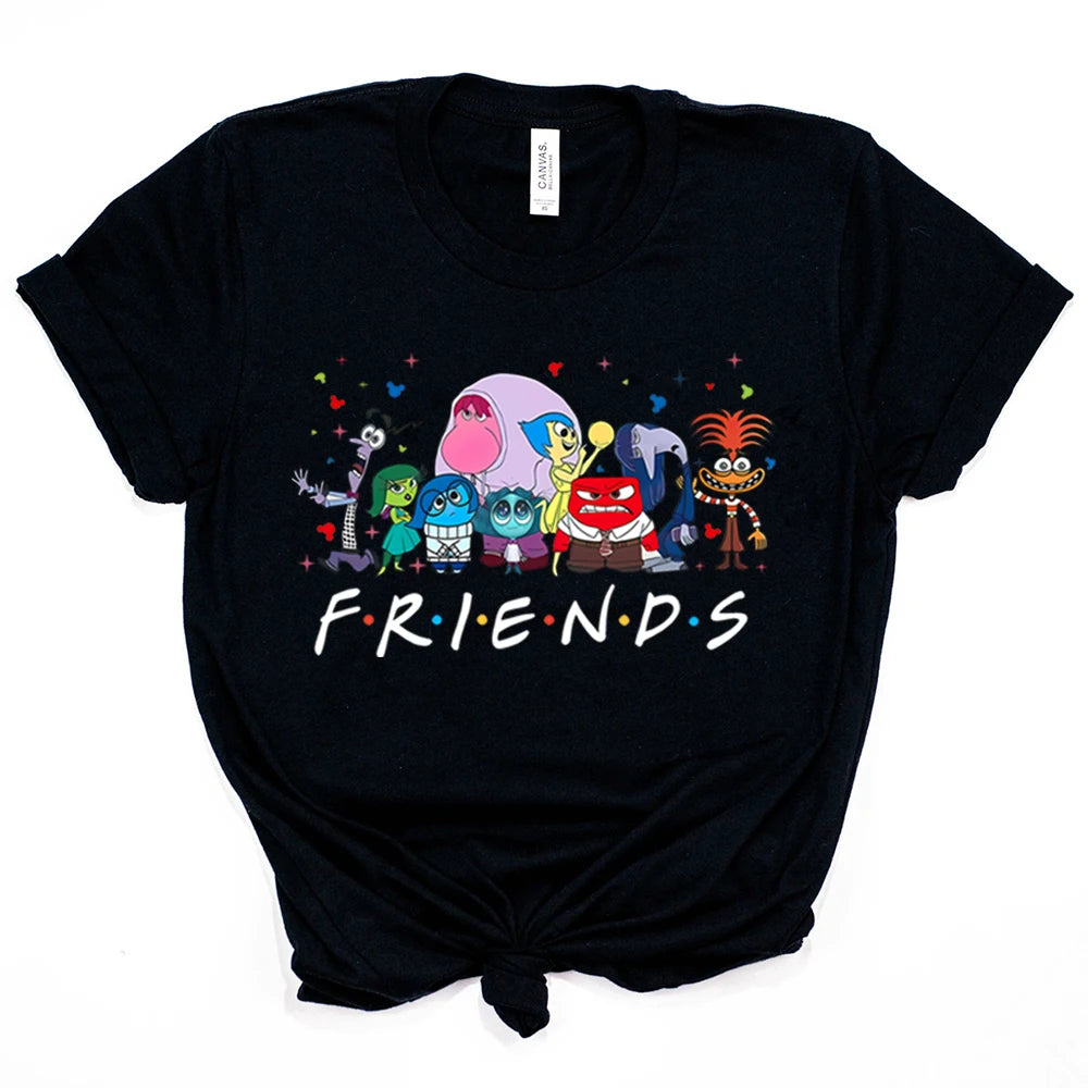Funny Friends Inspired Anxiety Sadness Anger Graphic Tee Mental Health Shirt Halloween Party Top. S-3X