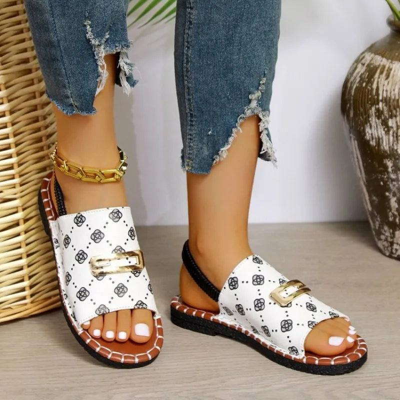Casual Luxury Summer Sandals New Fashion Outdoor Flat Open Toe.
