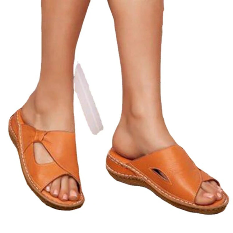 New Retro Summer Flat Casual Outdoor Wedge Orthopedic Slides