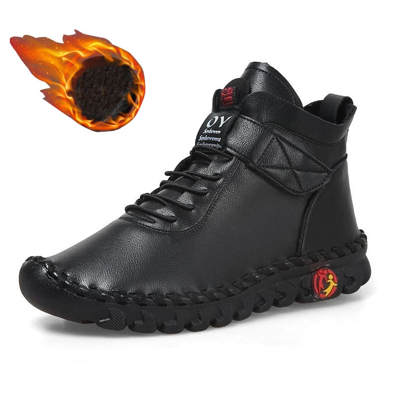 New All Season Women's Synthetic Leather Wedge Booties