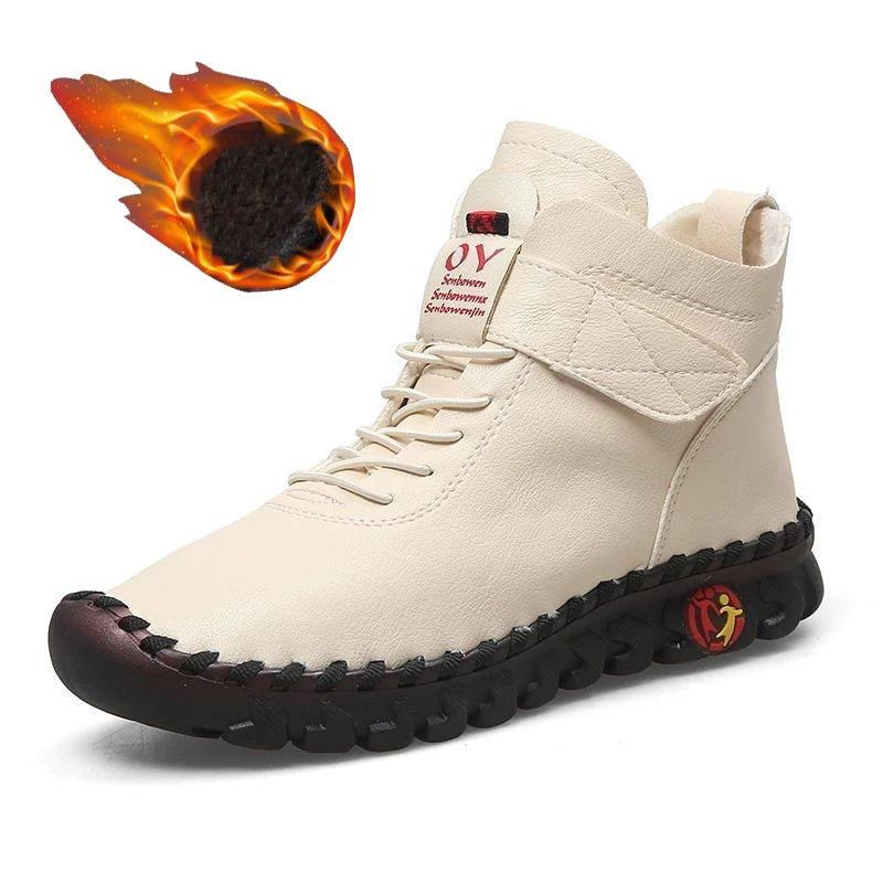 New All Season Women's Synthetic Leather Wedge Booties