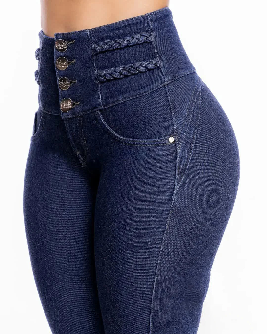 Skinny Stretch Jeans Gray and Blue Denim Sexy Trendy High Waist . Sz S-4x