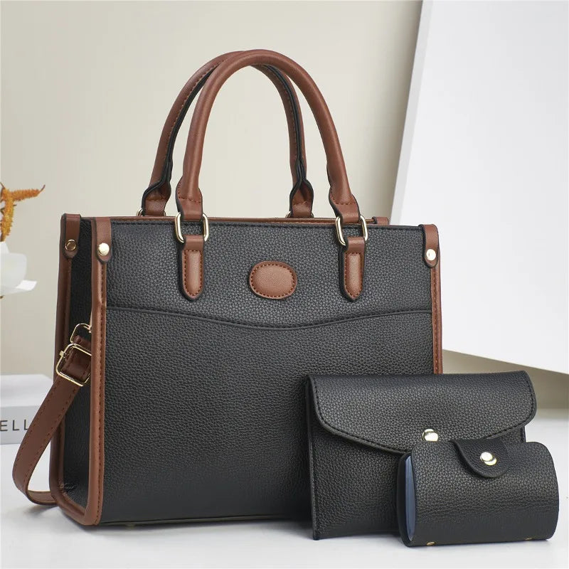3 Piece Large Capacity Tote Bag High Quality Leather Designer bags