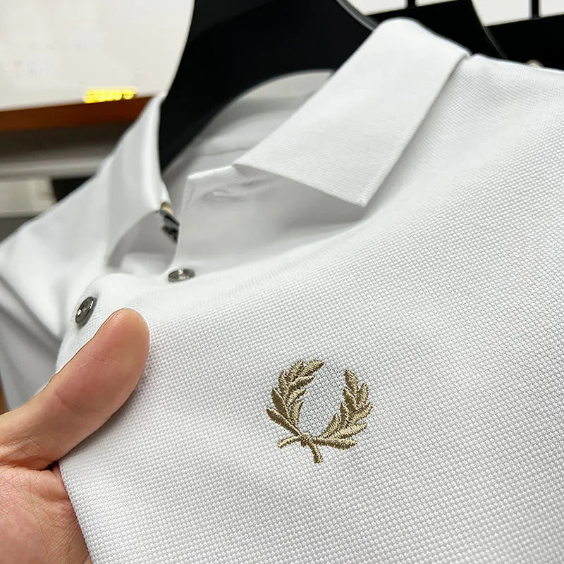 2025 Summer Men's Golf Casual Polo Luxury High Quality Brand 60% Cotton Men's Shirt. SZ: S-3X