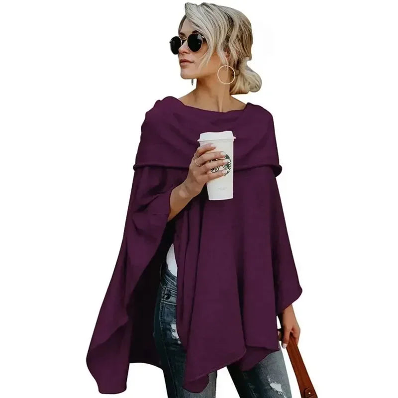 2025 New European Popular Off Shoulder Women's Spring And Autumn Loose Irregular Hem. xS-3x