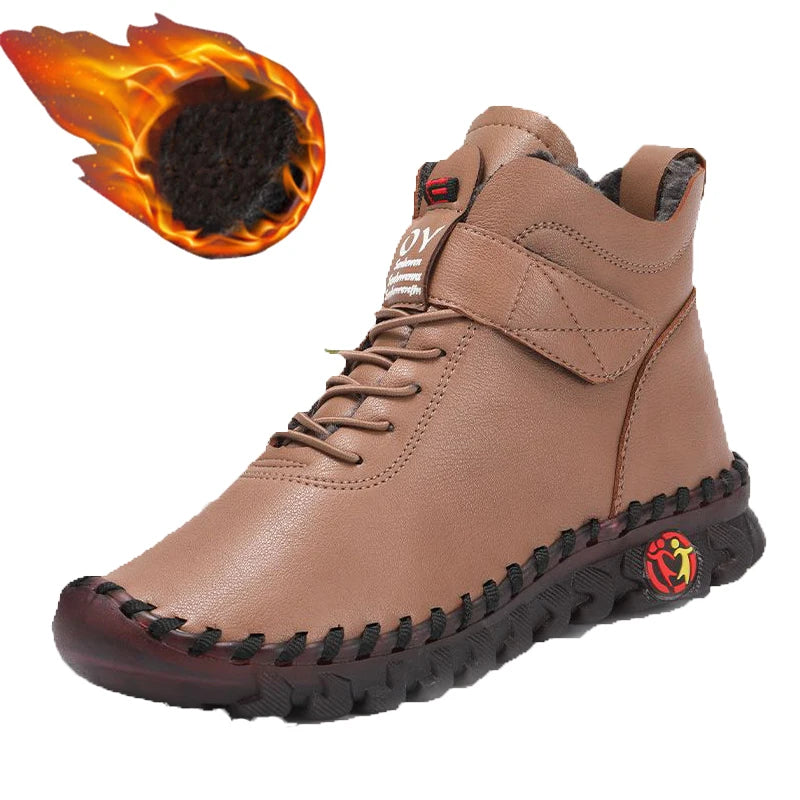 New All Season Women's Synthetic Leather Wedge Booties
