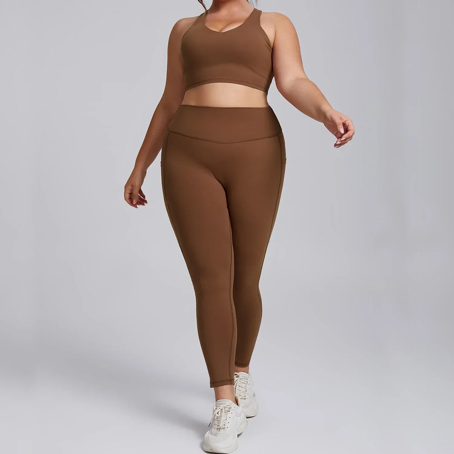 Yoga Workout Outfit Sports Bra, Gym Leggings Super Stretch Fitness Active Wear Set. Xs-3xl