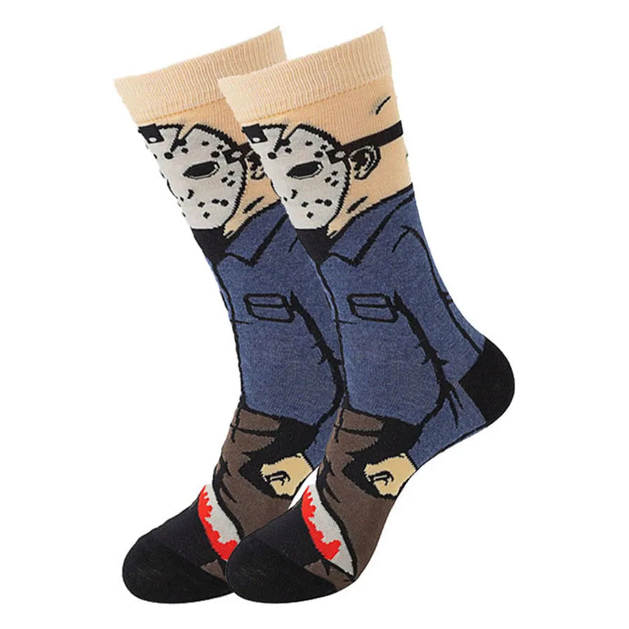cartoon gamers anime socks men women crew socks Christmas Halloween novelty funny happy crazy street style skate socks
