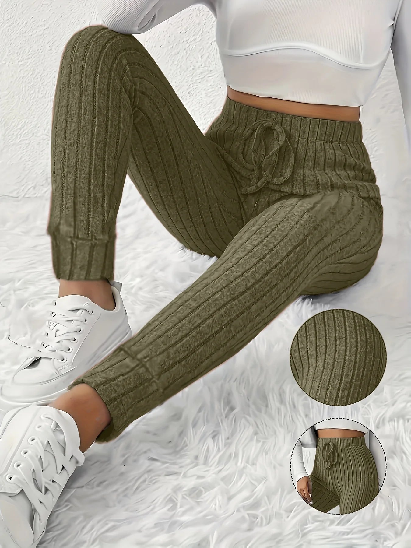 Women's straight-leg slim-fit pants with a tightened waistband and tapered leg design, comfortable and fashionable everyday wear. XS-2X
