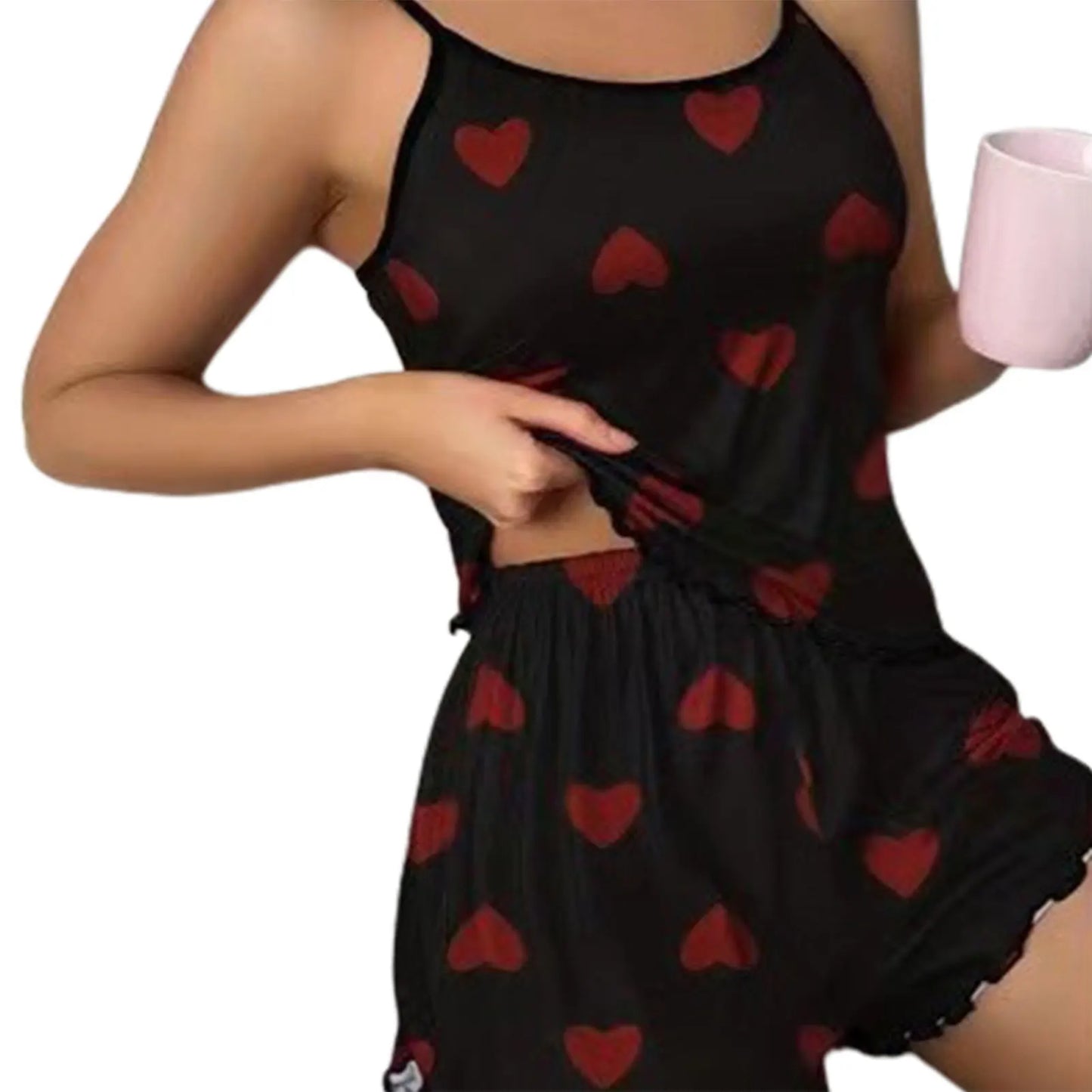 Women Pajamas Set Cute Sexy Soft Cozy Casual Printed Sleepwear With Shorts And Cami For Home lounge/Sleepwear. S-3XL