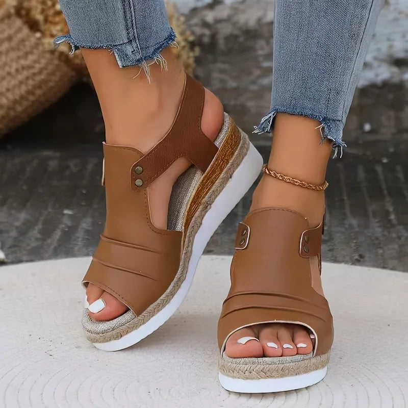 Women Wedge New Summer Lightweight Platform Casual Luxury Sandals