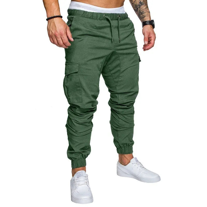 New Men's Woven Quick Dry Fabric Casual Pants Street-wear Multi-pocket Casual Pants. S-5X