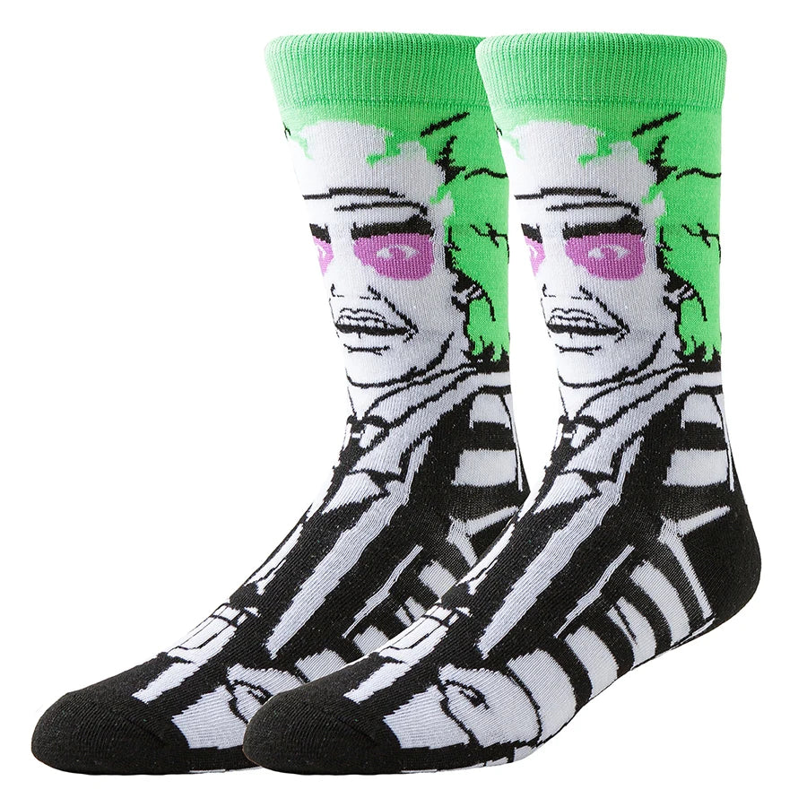 cartoon gamers anime socks men women crew socks Christmas Halloween novelty funny happy crazy street style skate socks