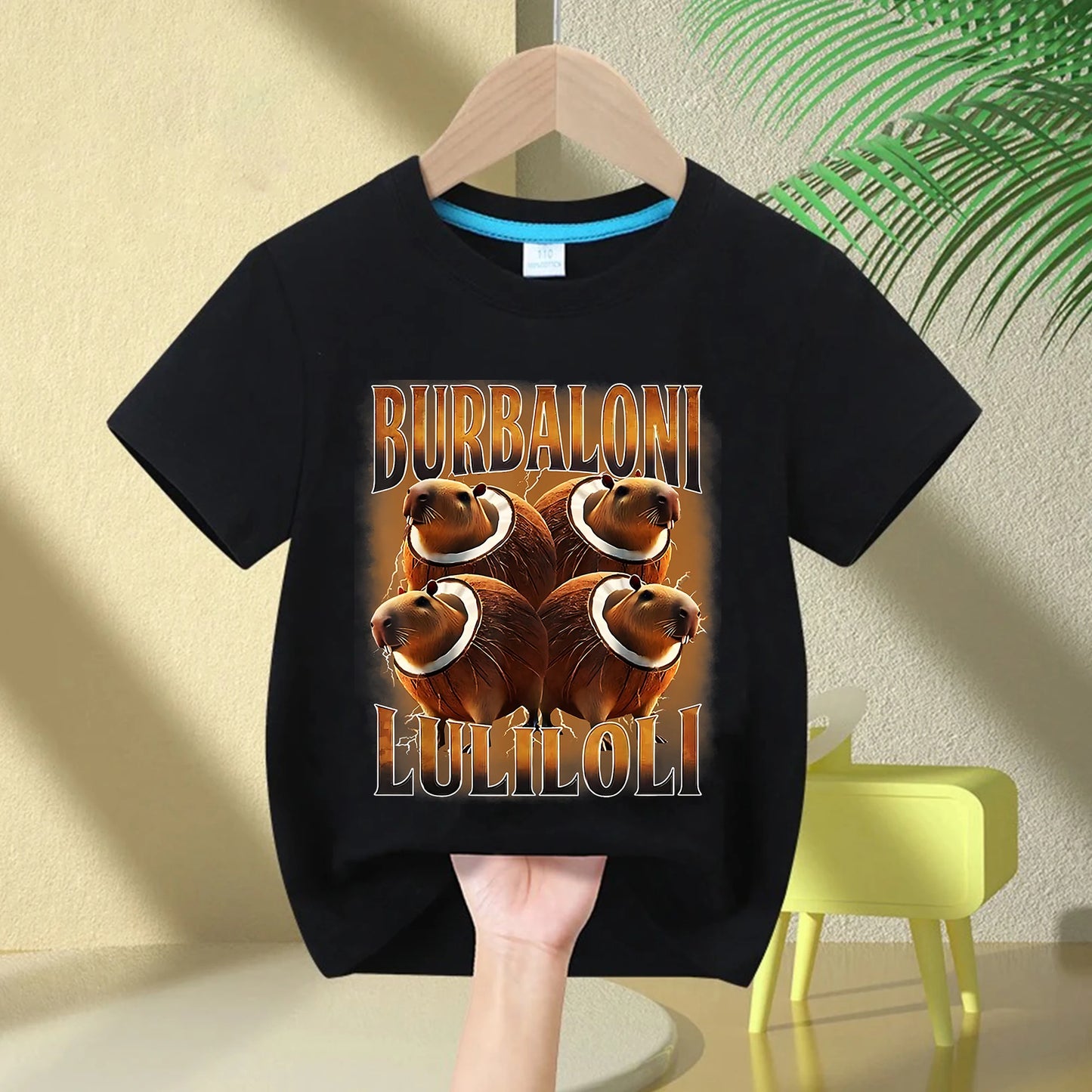 Italian-Brainrot Children's T-shirt Boys /Girls Short Sleeve Breathable 2025 Funny Italian Tee.