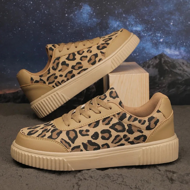 Outdoor Women Walking Shoes Shoes PU Leather Lace-Up Breathable Casual Sneaker