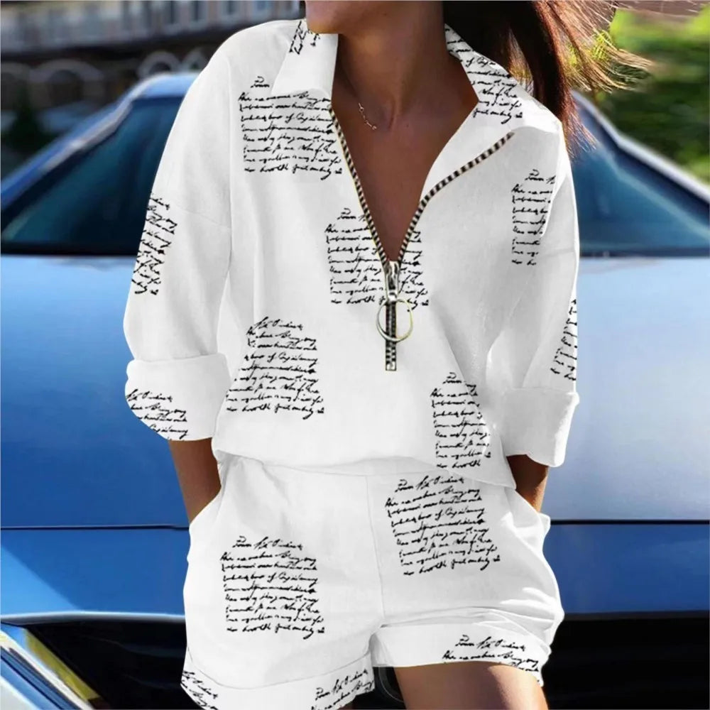 Ladies Summer Elegant Two Piece Casual Loose Fit Outfit. S-3x