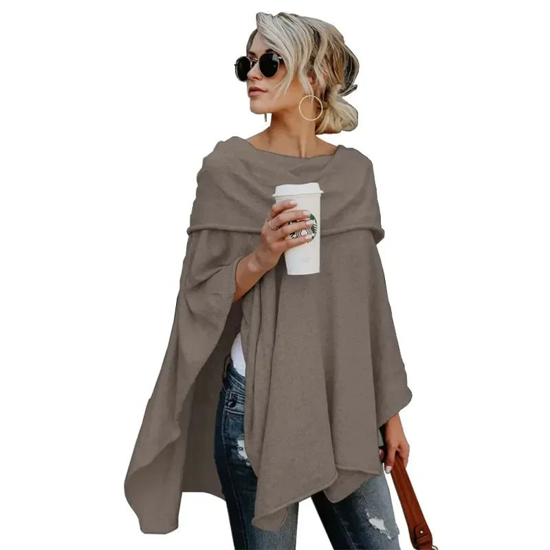 2025 New European Popular Off Shoulder Women's Spring And Autumn Loose Irregular Hem. xS-3x