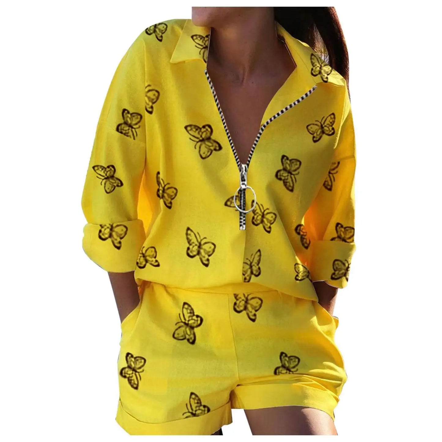 Ladies Summer Elegant Two Piece Casual Loose Fit Outfit. S-3x