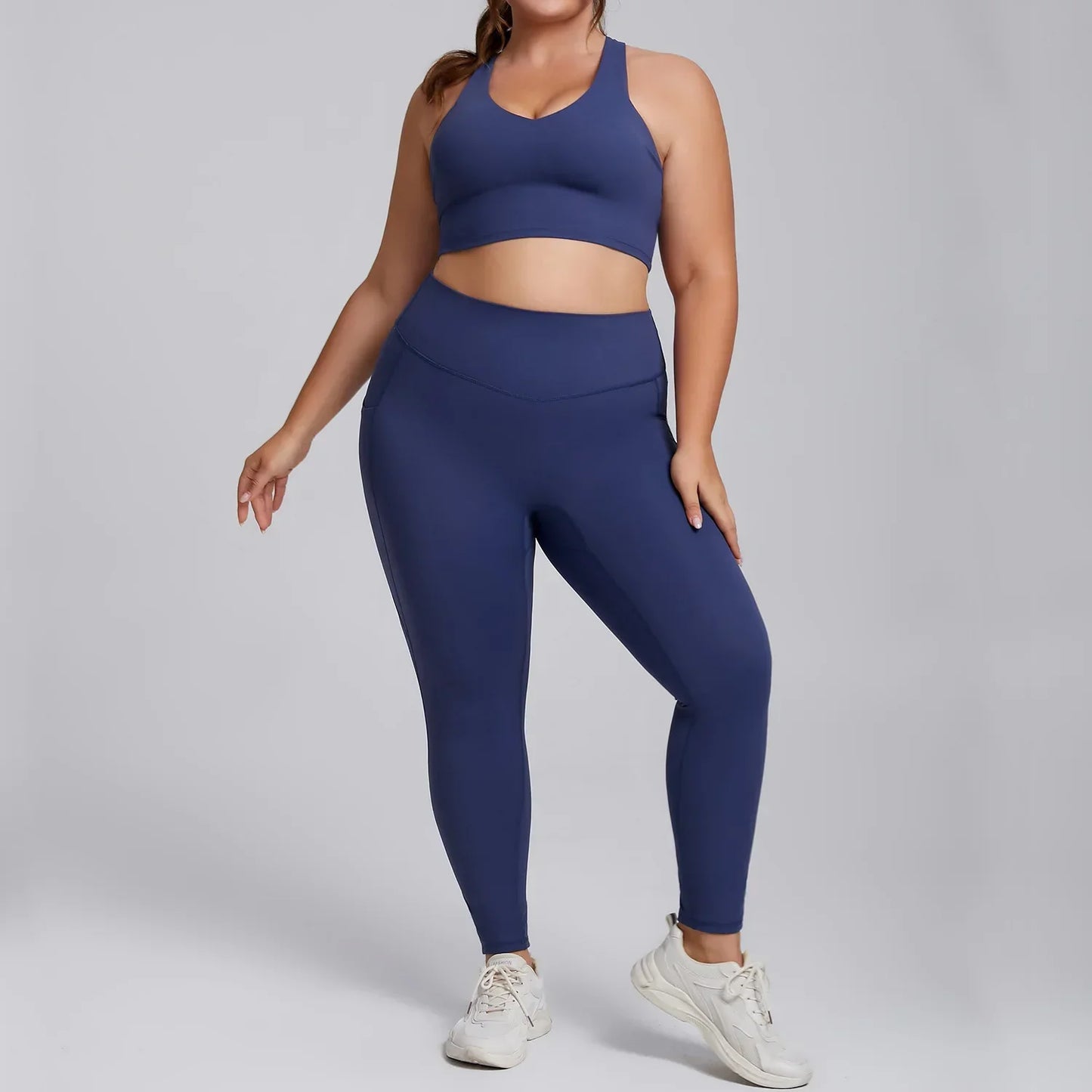 Yoga Workout Outfit Sports Bra, Gym Leggings Super Stretch Fitness Active Wear Set. Xs-3xl