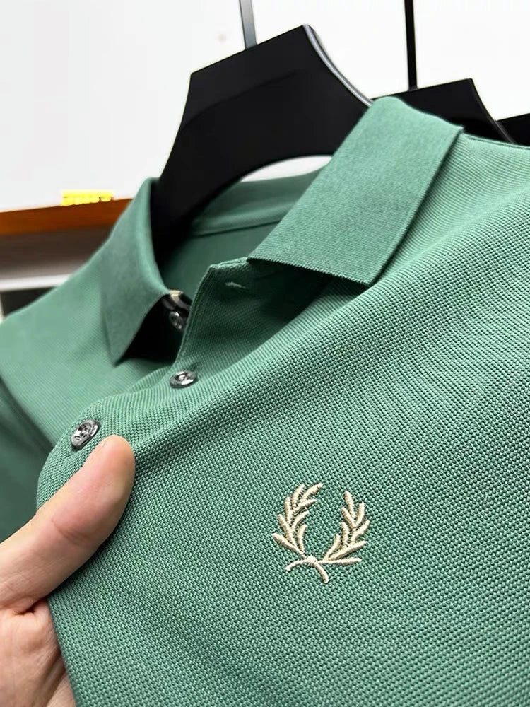 2025 Summer Men's Golf Casual Polo Luxury High Quality Brand 60% Cotton Men's Shirt. SZ: S-3X