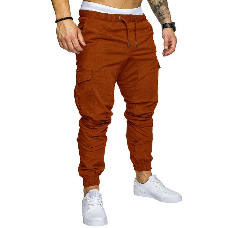 New Men's Woven Quick Dry Fabric Casual Pants Street-wear Multi-pocket Casual Pants. S-5X