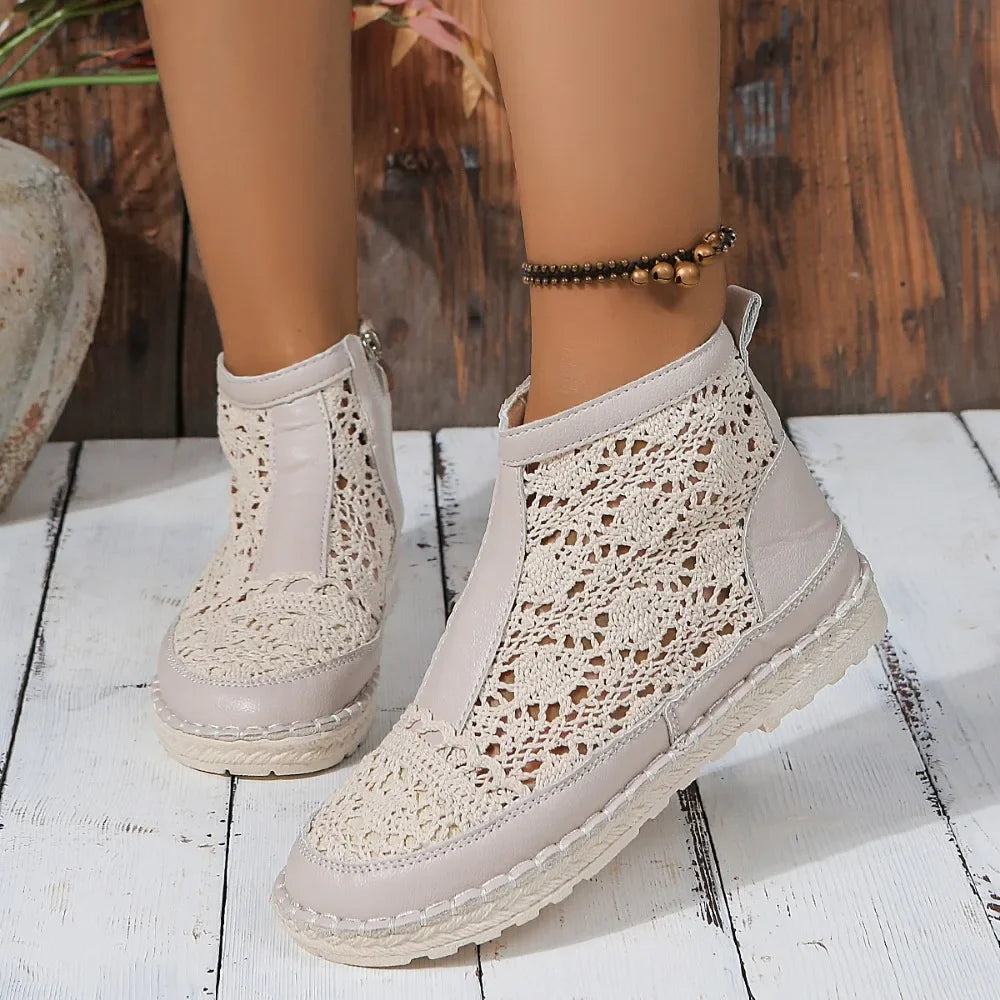 Mesh Cool Boots for Women 2025 New Summer Thin Breathable Women's Versatile Short Shoe/Boot