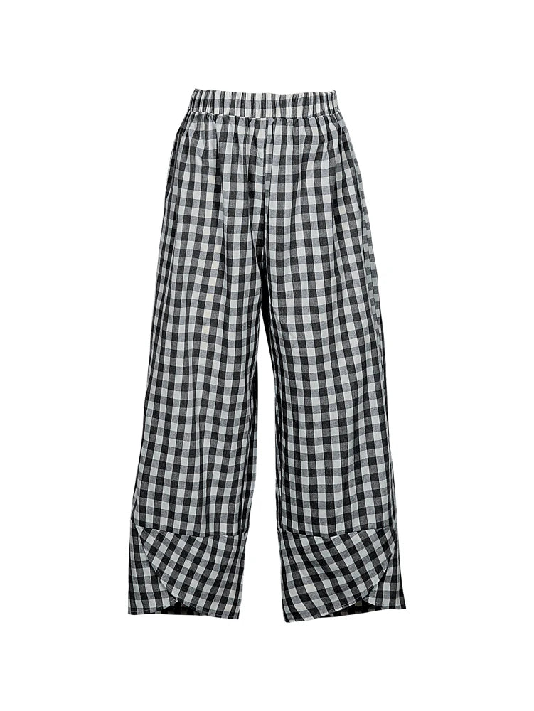 Plus Size 2025 New Women's Elastic Waist Pants Loose Fit Summer And Fall Casual Pant.