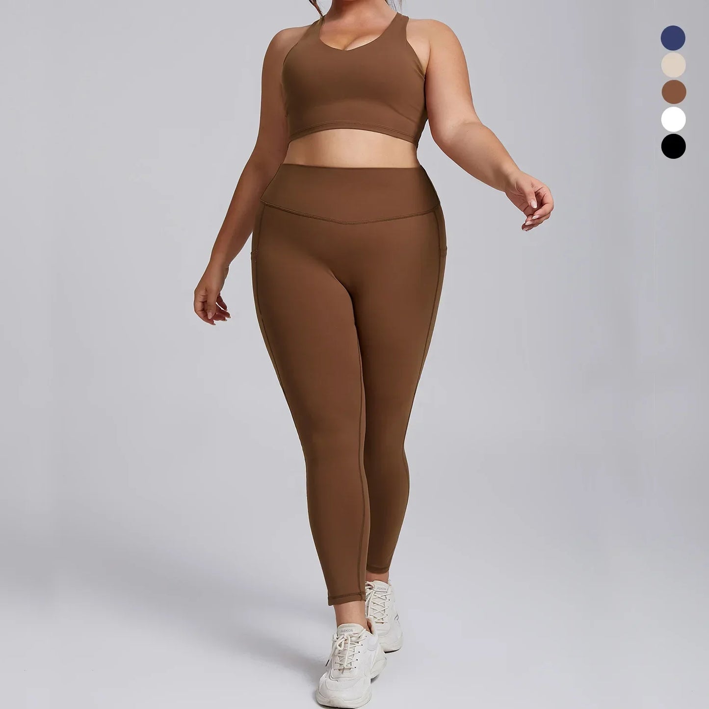 Yoga Workout Outfit Sports Bra, Gym Leggings Super Stretch Fitness Active Wear Set. Xs-3xl