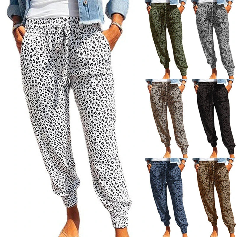New European Women's Loose Print Casual Pants. S-3x