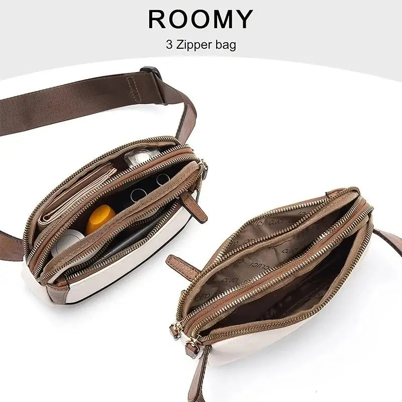 Ladies Leather Waist Pack Cross body/Chest Bag Water-Proof Belt Bag